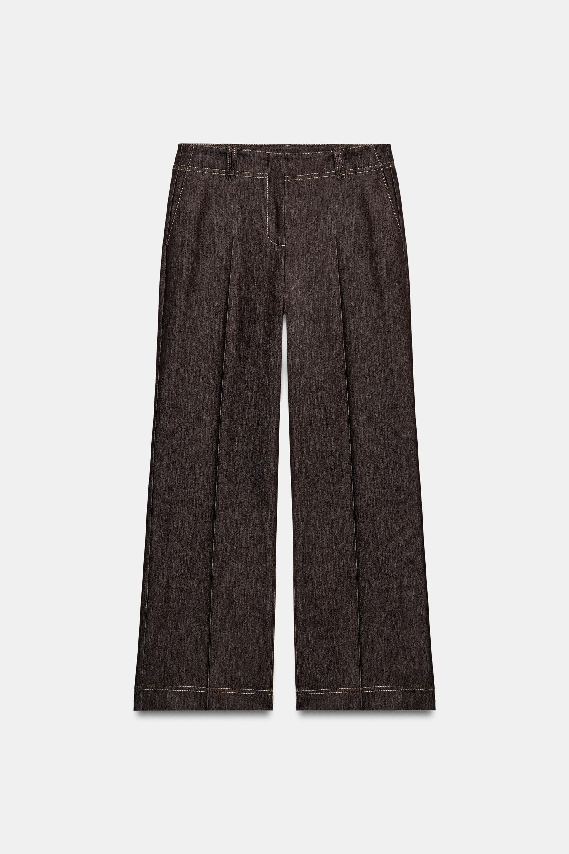 Trousers With Contrast Stitching