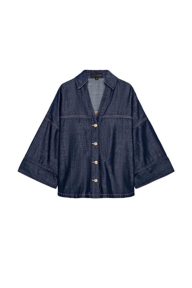 Z1975 WIDE SLEEVE DENIM SHIRT