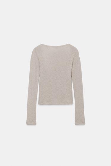 CHAQUETA COMBINADA TOP ENCAJE - Arena / Vigoré de Zara