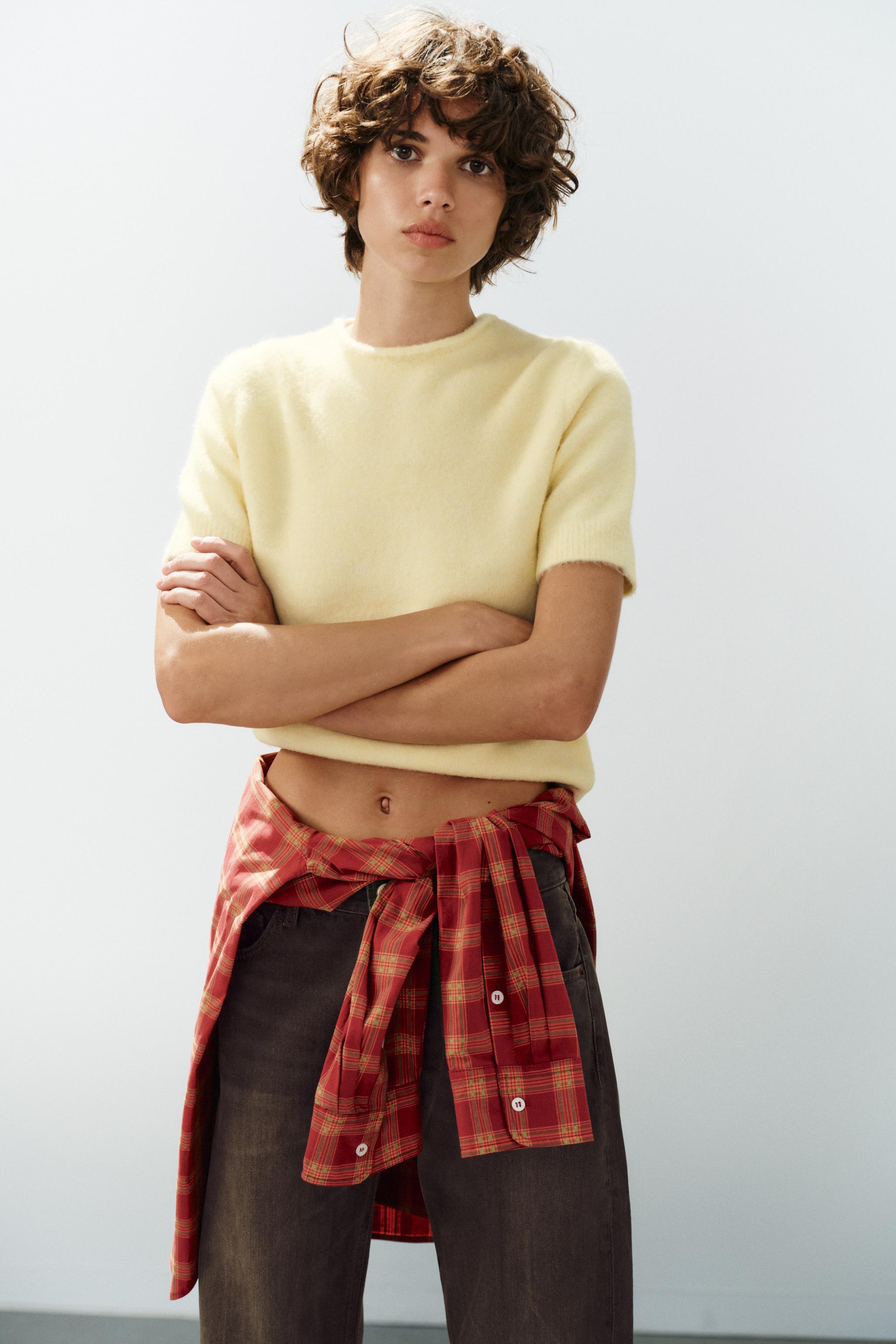 SOFT KNIT TOP — Light yellow