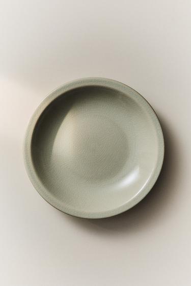 ENAMELLED STONEWARE SOUP PLATE - Sea green by Zara - Image 4