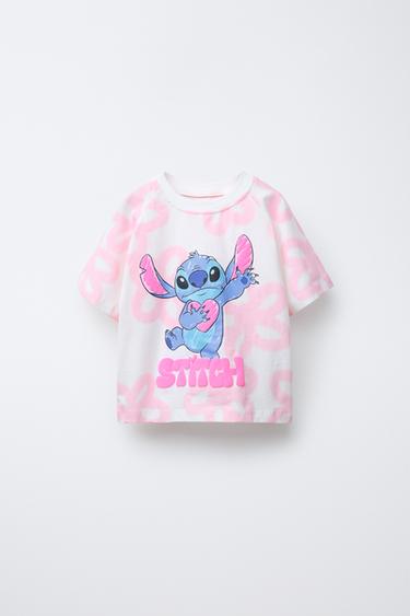 Zara LILO & STITCH © DISNEY PRINT T-SHIRT - Oyster-white