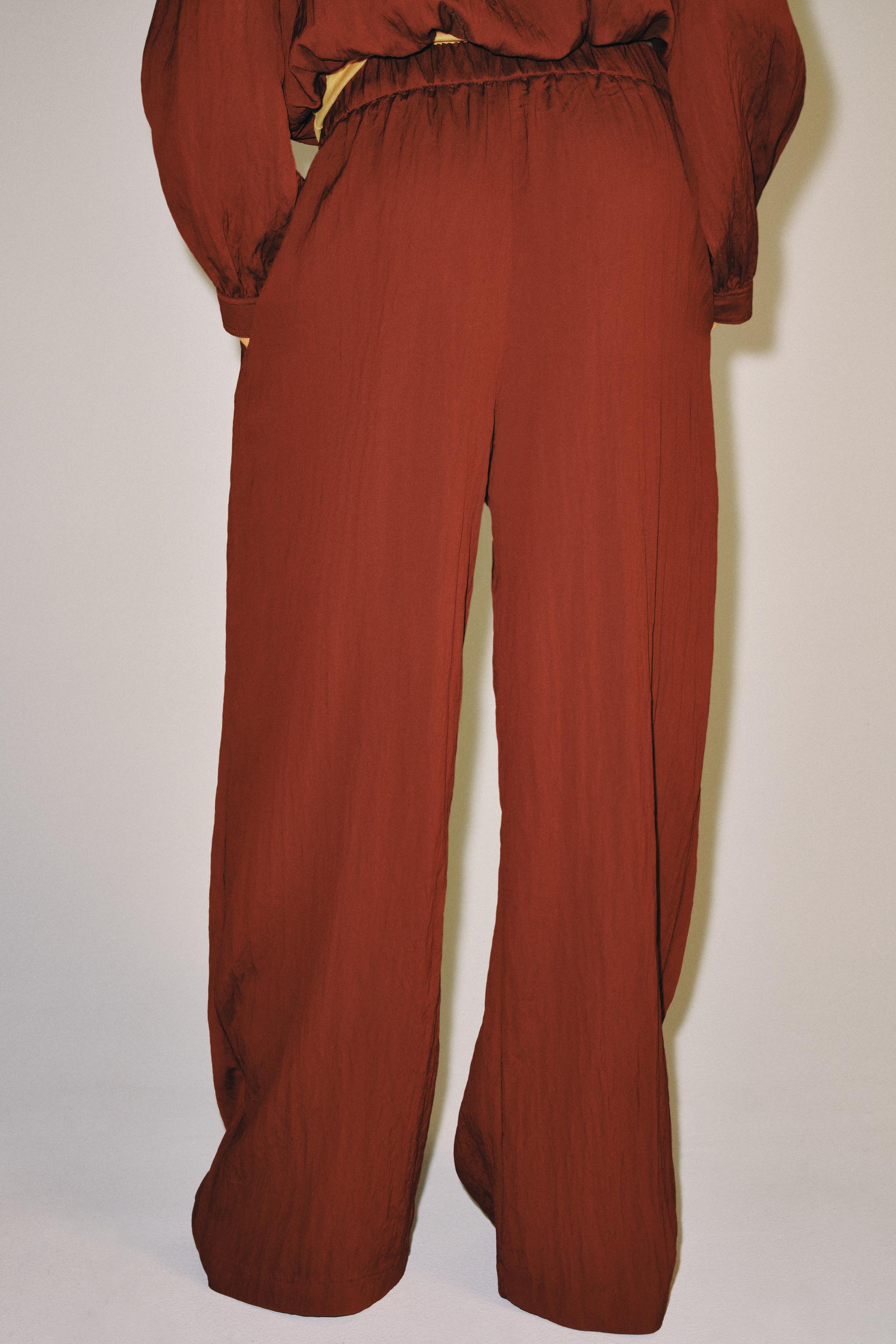 Женские брюки Zara ZW COLLECTION BUCKLE BELT PANTS — фото 5