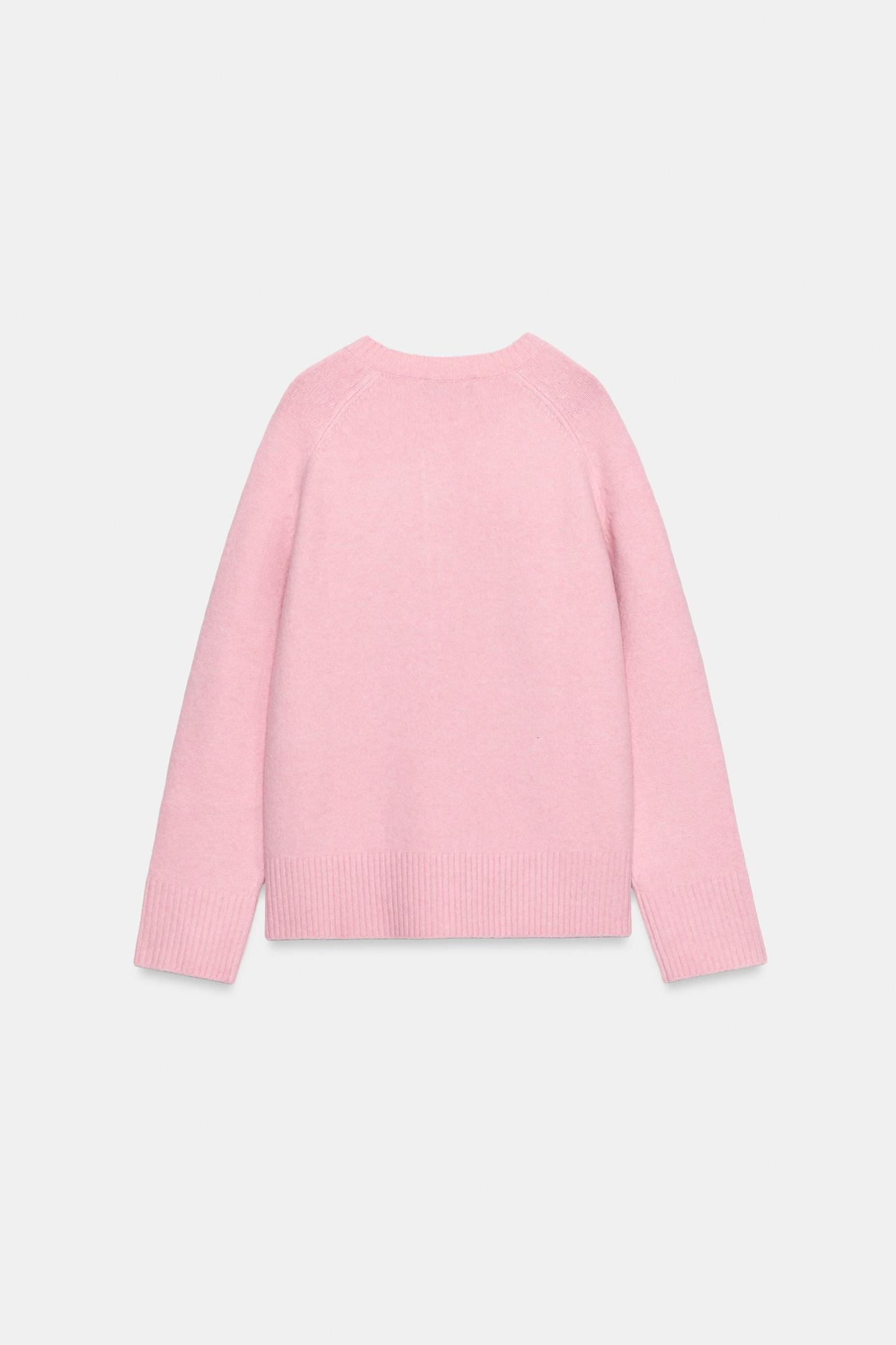 Женский свитер Zara Soft Touch Knit, цвет: Розовый — фото 8