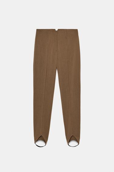 PANTALÓN FUSEAU ZW COLLECTION - Marrón de Zara - Imagen 0
