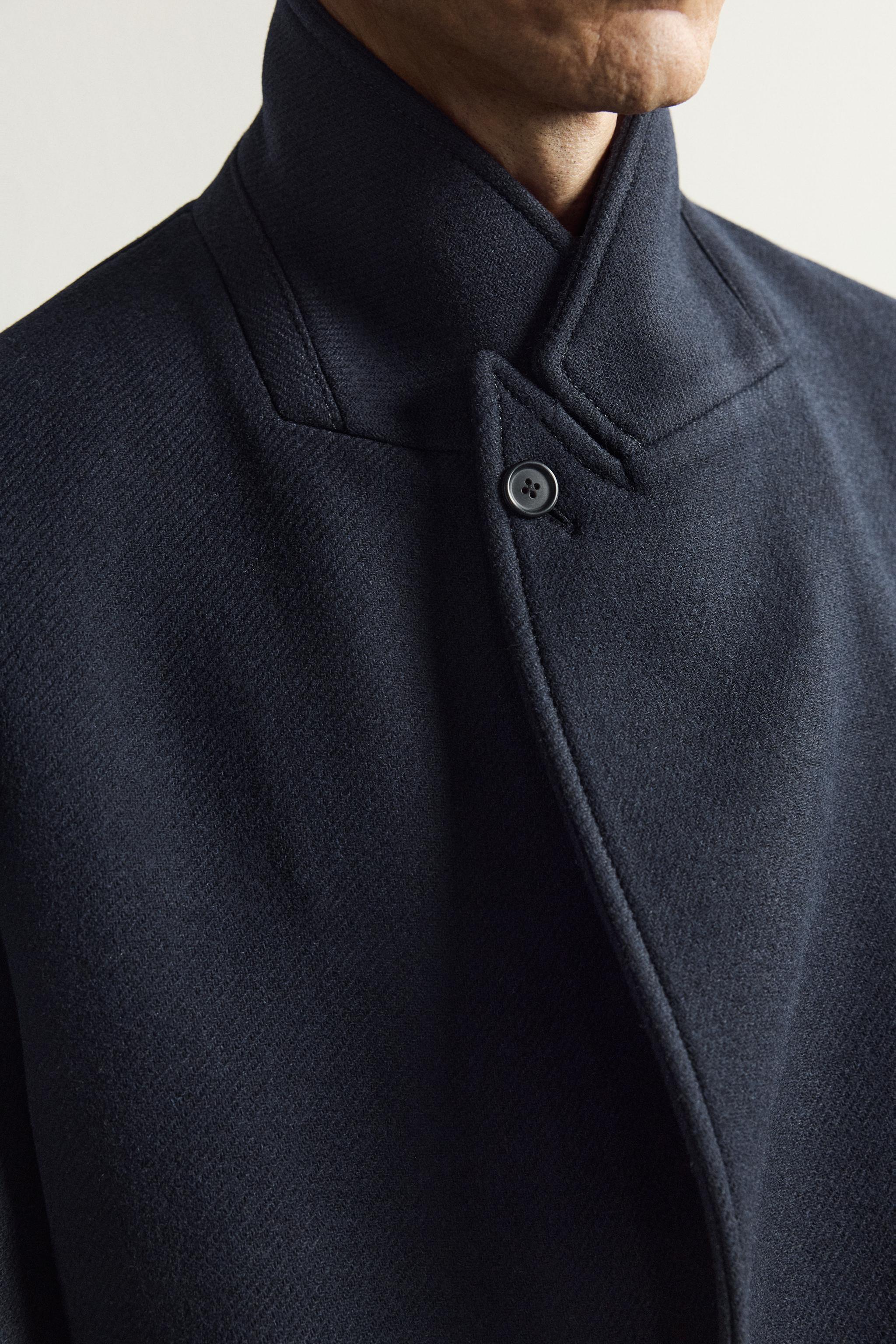WOOL BLEND DOUBLE-BREASTED COAT