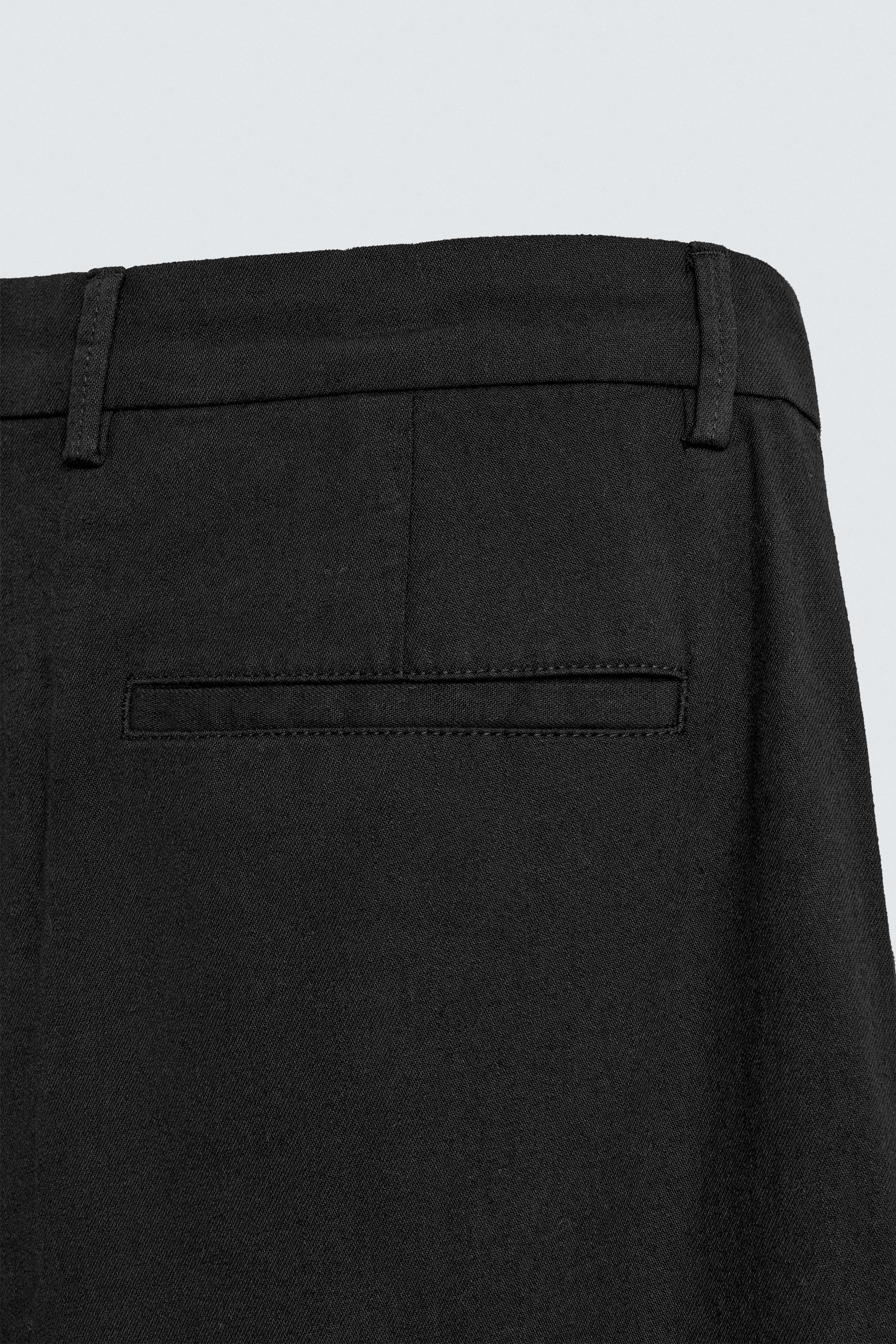 RELAXED FIT COTTON - LINEN PANTS