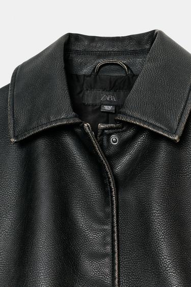FAUX LEATHER JACKET - Black by Zara - Image 2