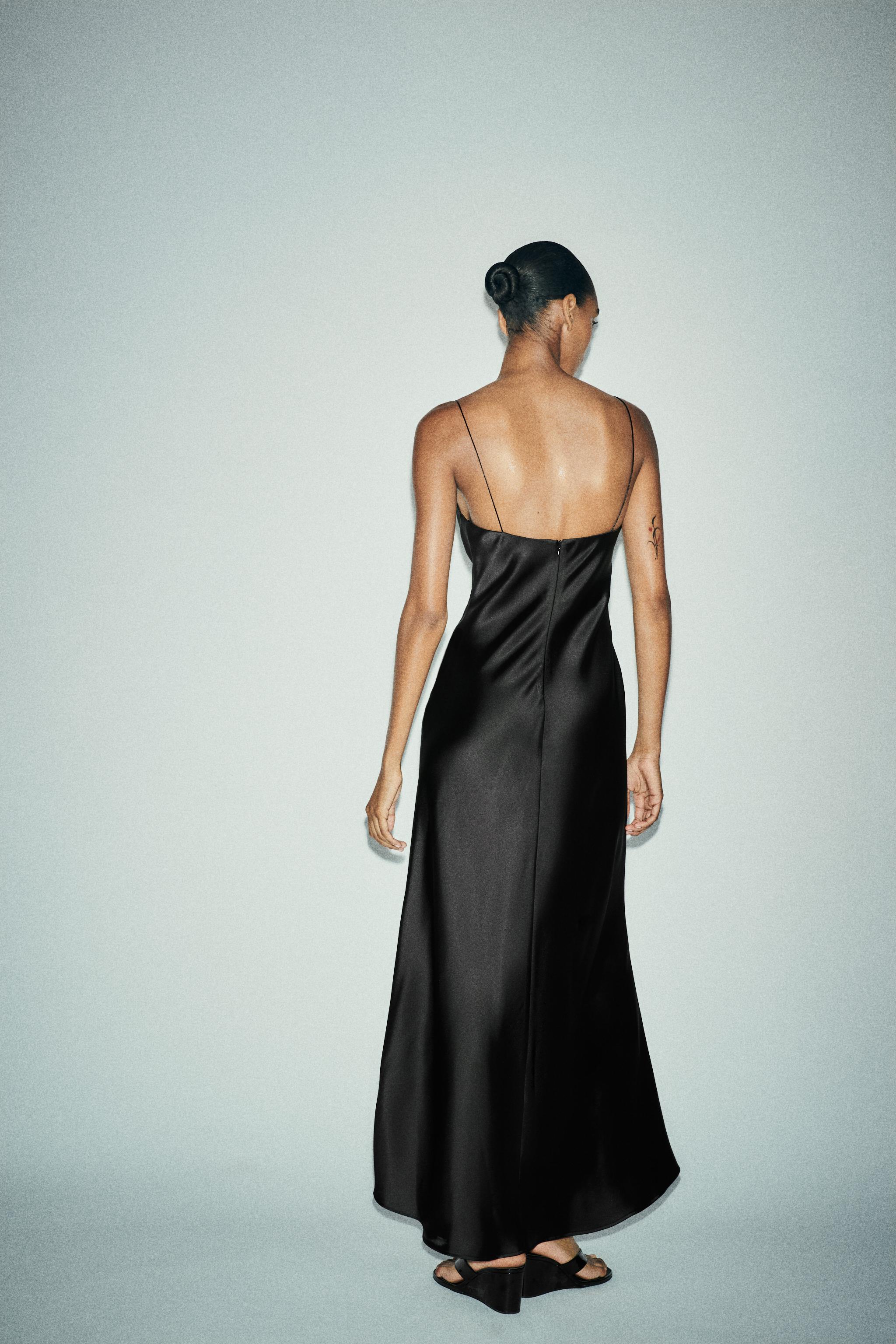 SATIN LONG DRESS