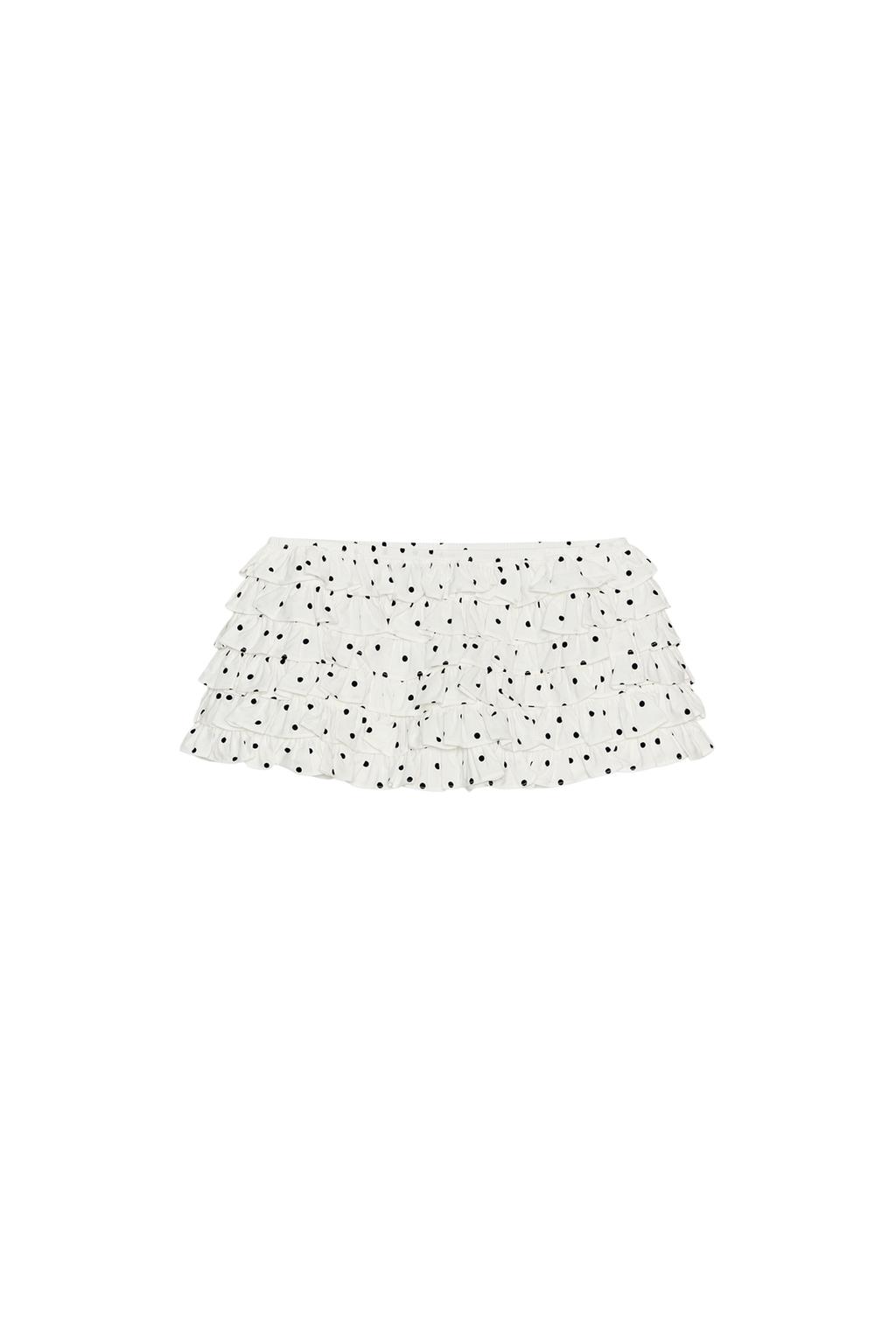 POLKA DOT RUFFLE MINI SHORTS - image 3