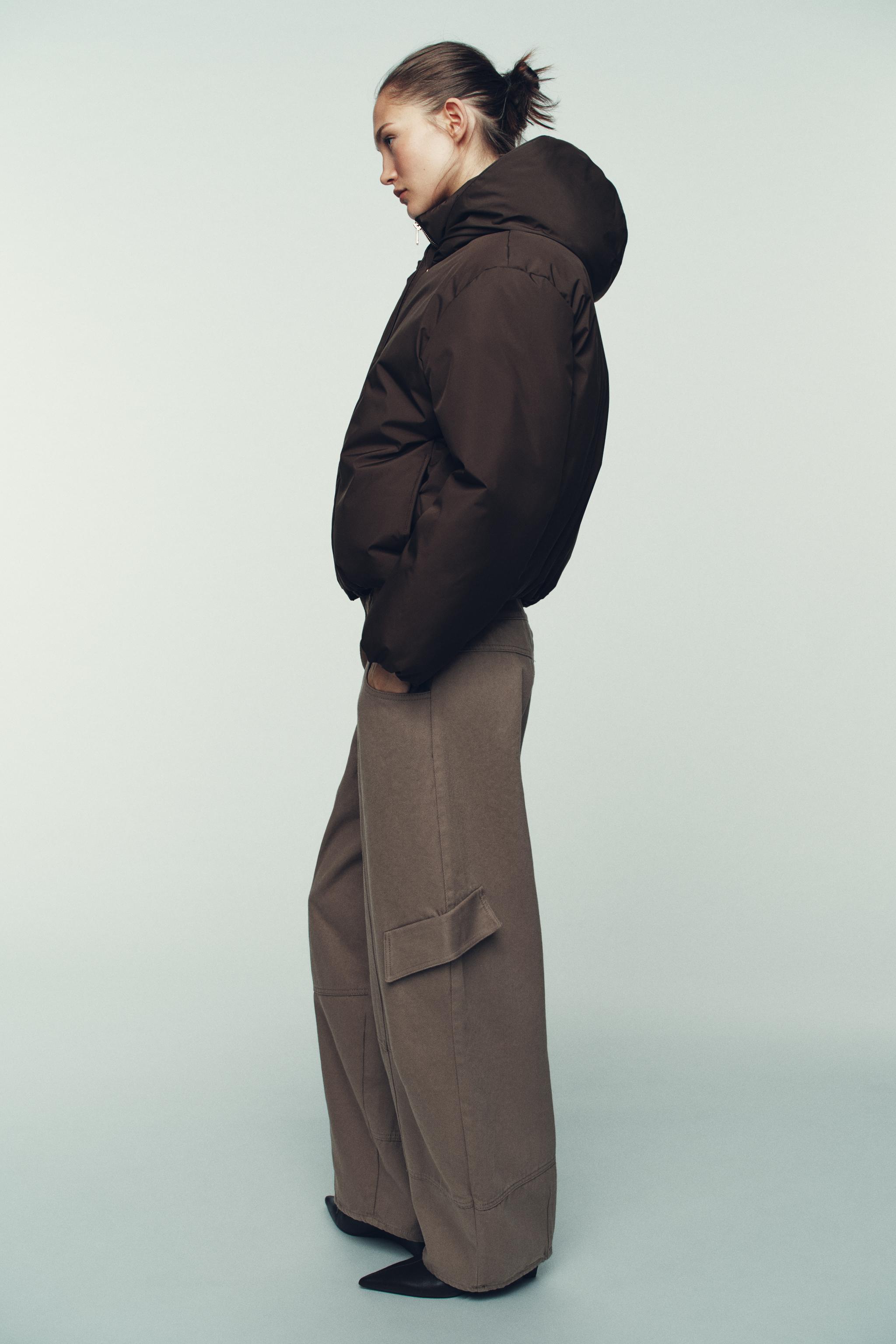 WATER REPELLENT WINDPROOF PUFFER ANORAK WITH HOODIE