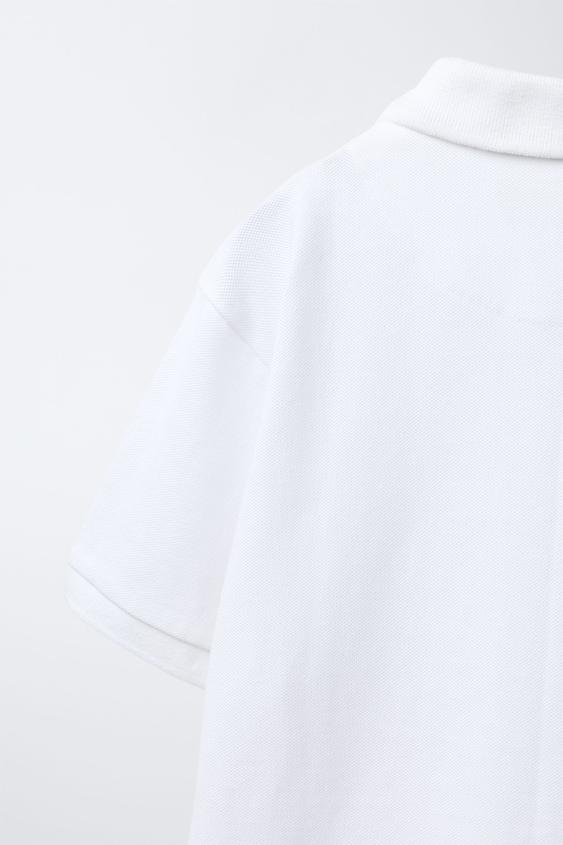 POLO BASIQUE EN PIQUÉ - Blanc de Zara - Image 3