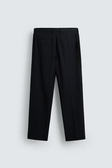 PLEATED REGULAR FIT TROUSERS - Navy blue by Zara - Image 6