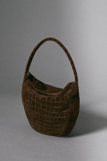 Zara Split suede leather slouchy mini bag - Leather - Image 0
