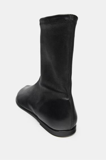 BOTTINES EN CUIR SOFT - Noir de Zara - Image 5