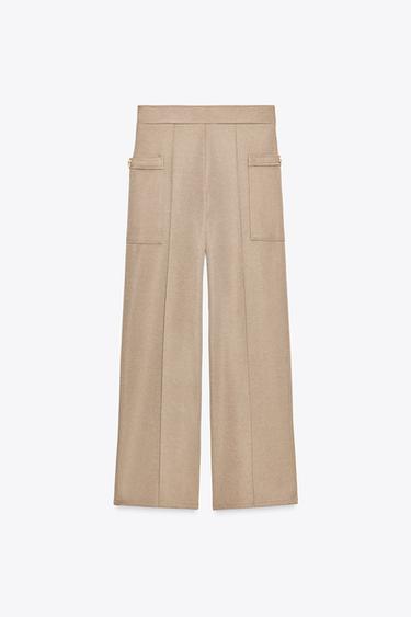 TWILL TROUSERS WITH POCKETS - Beige by Zara