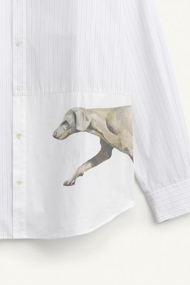 LIMITED EDITION STRIPED PATCHWORK PRINT SHIRT - striped by Zara - Image 8