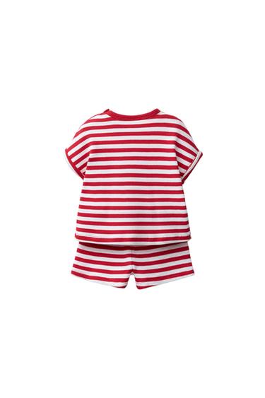 ENSEMBLE T-SHIRT ET BERMUDA WAYAS WAFFLE - Rouge de Zara - Image 2