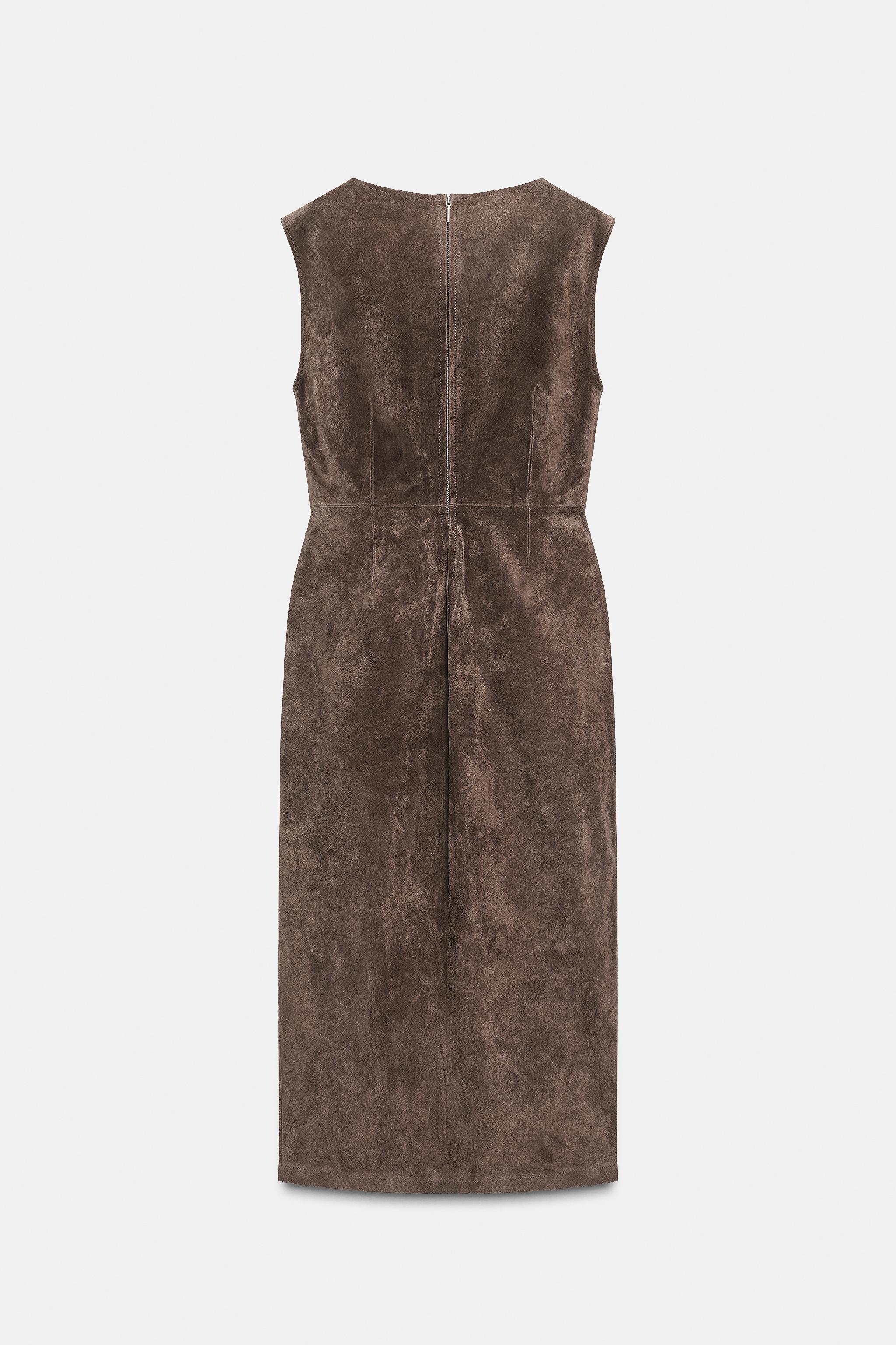 Rich I DRESS khaki サイズ48 Sleeveless Ruched Waist Mini Dress | boohoo