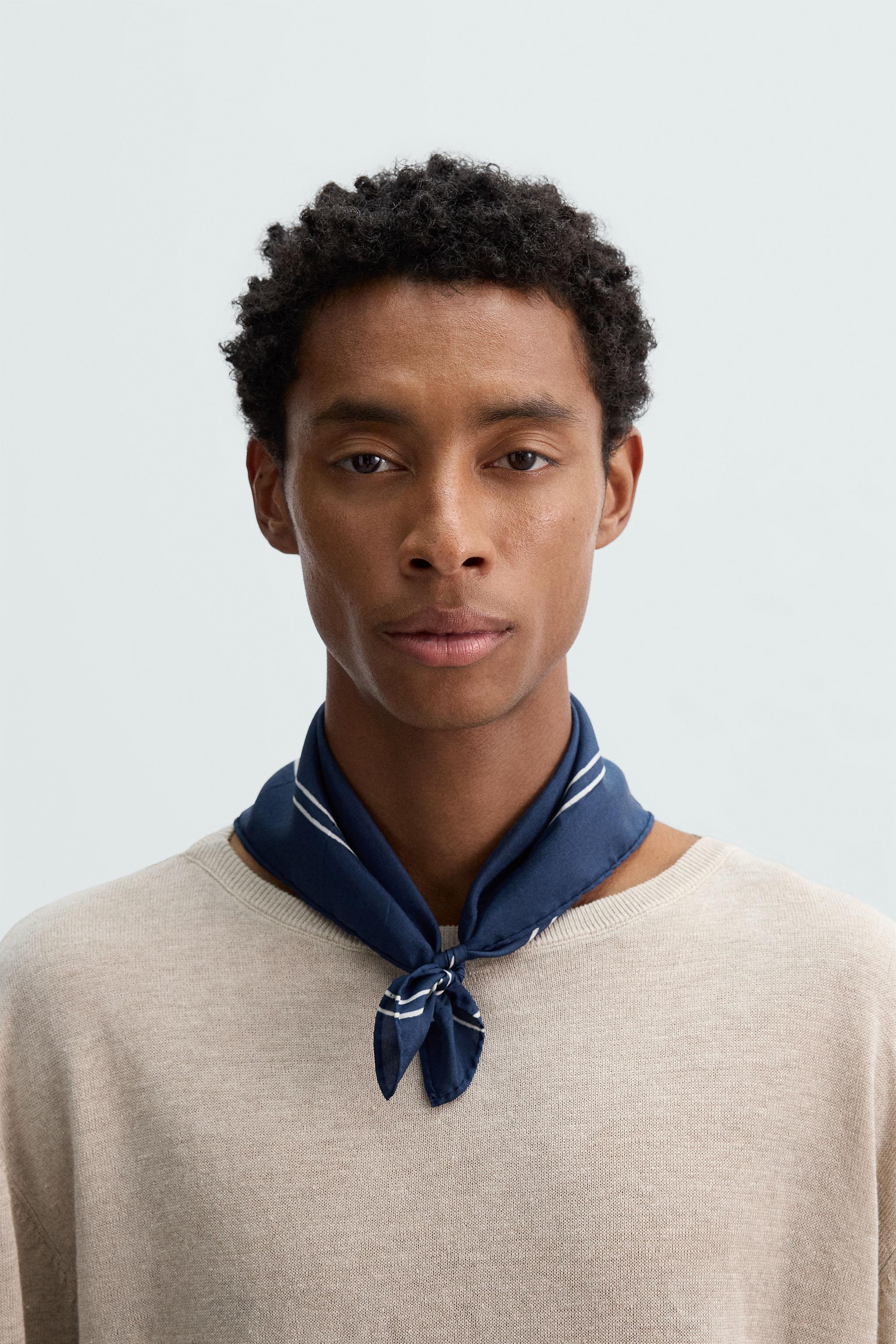 SILK BANDANA - Navy blue | ZARA South Africa