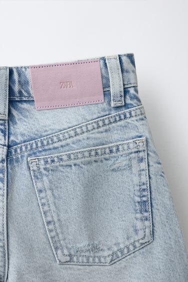 JEWEL EMBELLISHED DENIM BERMUDA SHORTS - Light blue by Zara - Image 3