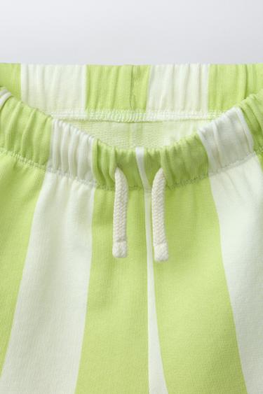 STRIPED BERMUDA SHORTS - Lime by Zara - Image 2