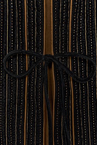 VELVET QUILTED WAISTCOAT ZW COLLECTION LIMITED EDITION - Black by Zara - Image 8