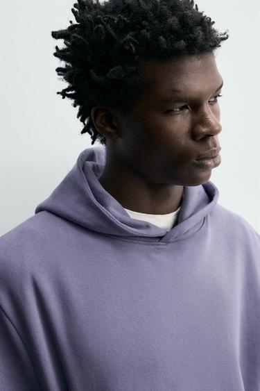 Zara 基本款連帽運動衫 - 淺灰色