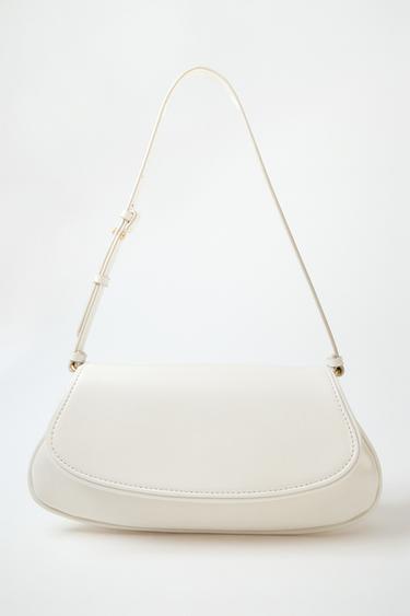 SAC PORTÉ ÉPAULE À RABAT - Écru de Zara