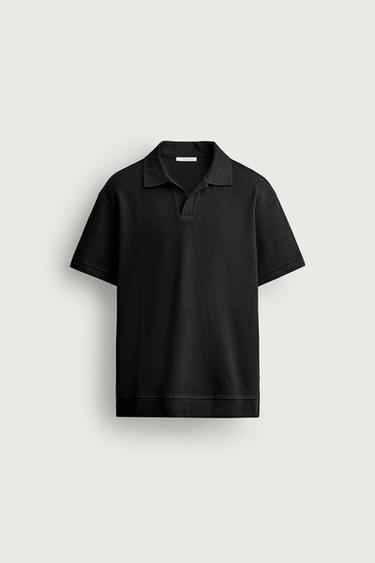 POLO ESTRUCTURA VERTICAL - Negro de Zara