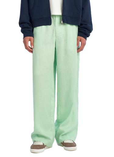 RELAXED FIT 100% LINEN TROUSERS - Sea green by Zara