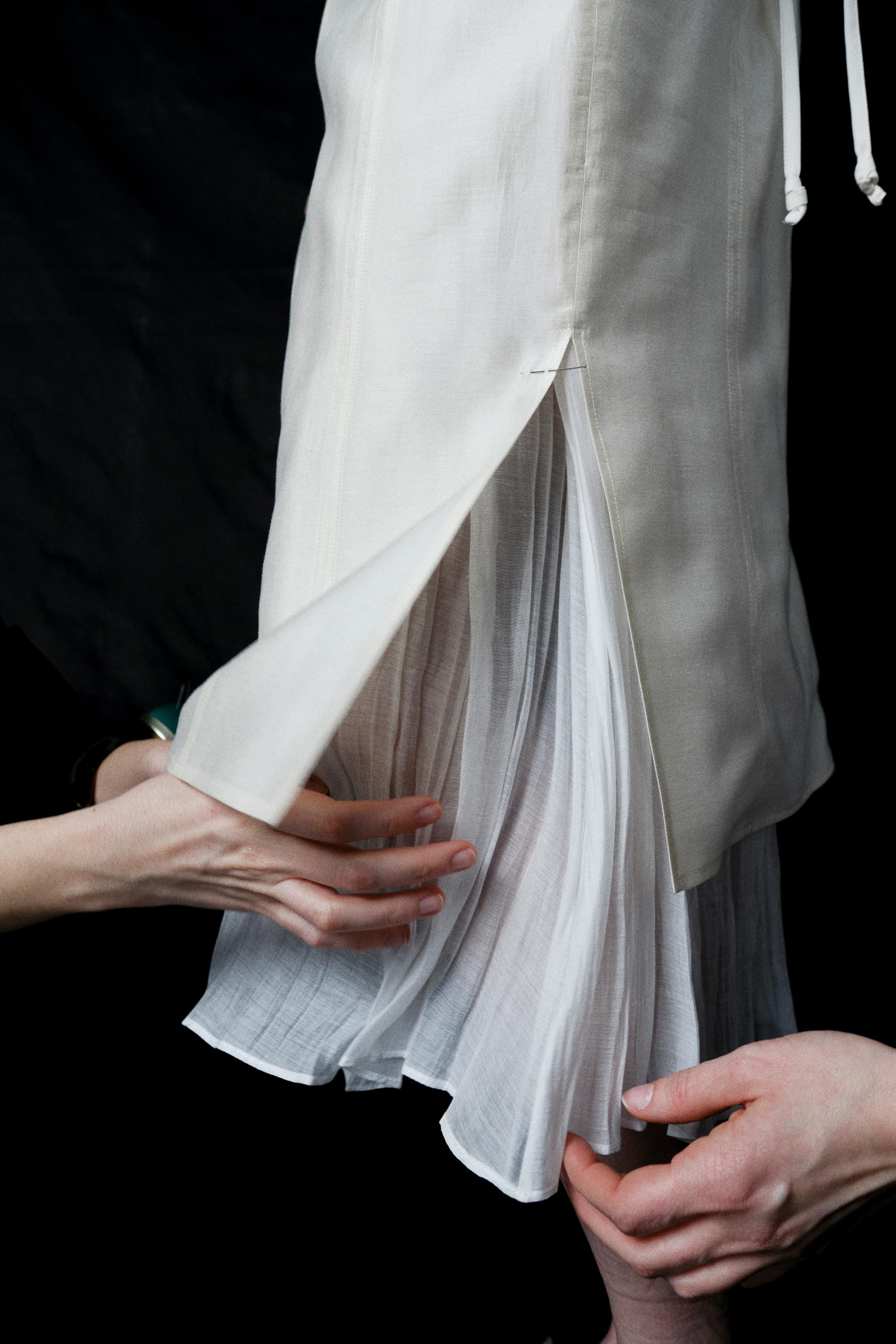 ZW COLLECTION COMBINATION MIDI SKIRT