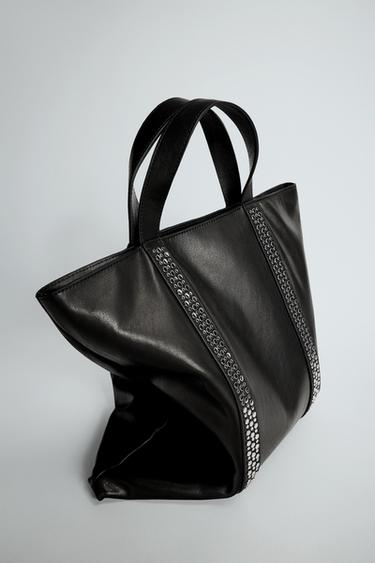 SAC SHOPPER EN CUIR LUDOVIC DE SAINT SERNIN x ZARA - Noir de Zara