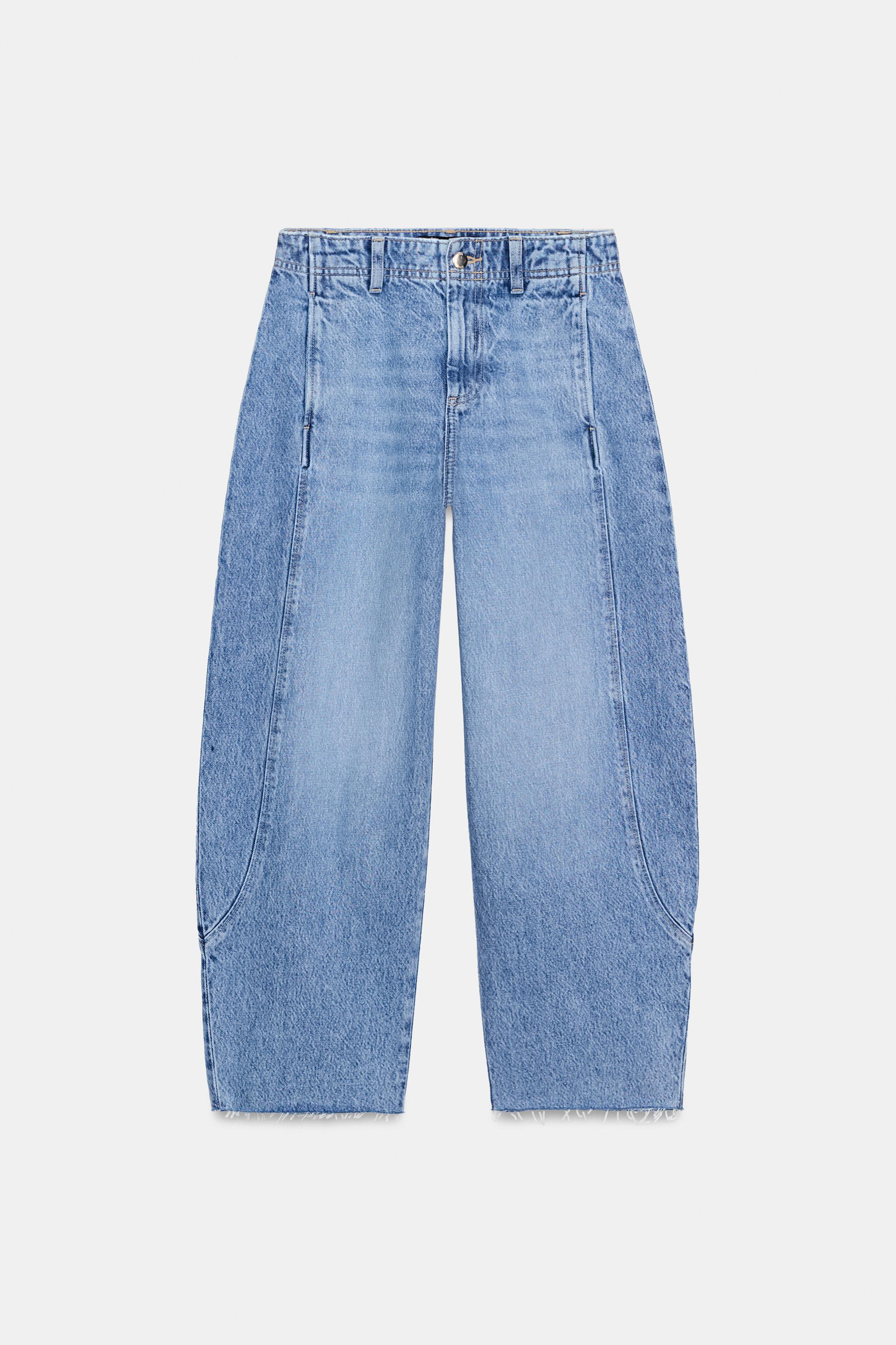 Z1975 DİKİŞ DETAYLI YÜKSEK BEL BARREL CROP JEAN