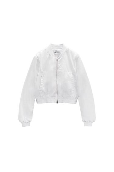 CROP BOMBER JACKET