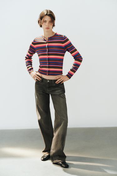 CHAQUETA PUNTO RAYAS - Multicolor de Zara - Imagen 0