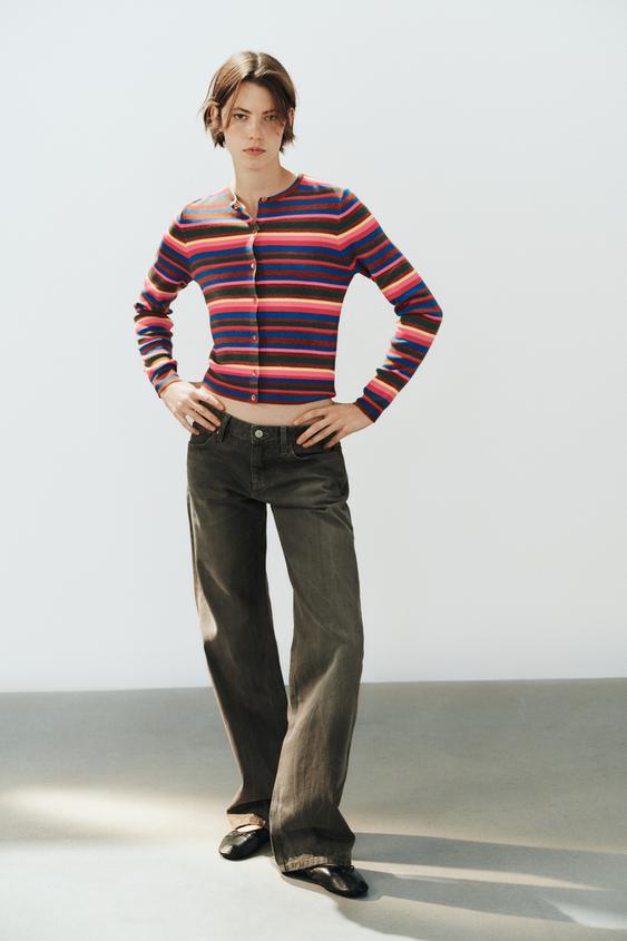 STRIPED KNIT CARDIGAN - Multicoloured by Zara - Image 0