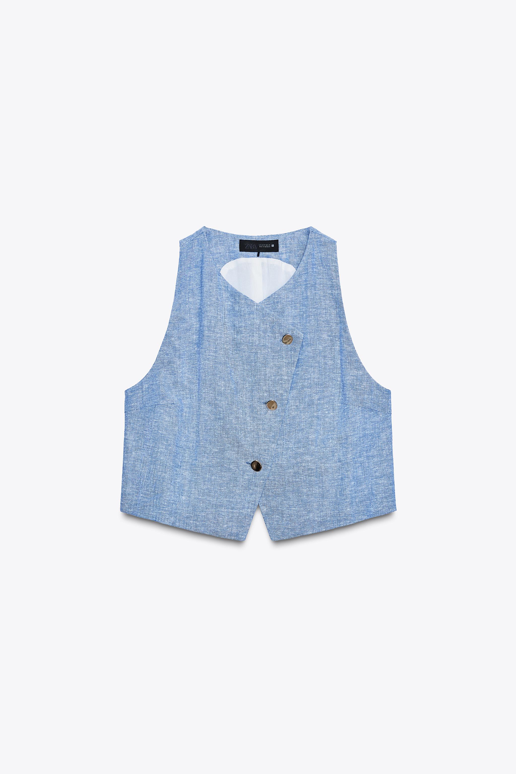 GILET CROISÉ EN LIN