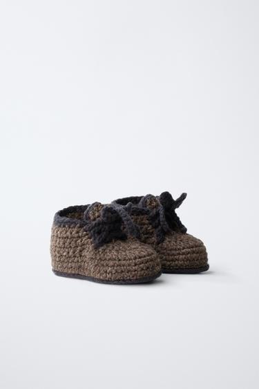 BOOTIES WITH BOW - Brown by Zara - Image 2