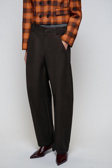 PANTALONI BARREL - Marrone scuro di Zara