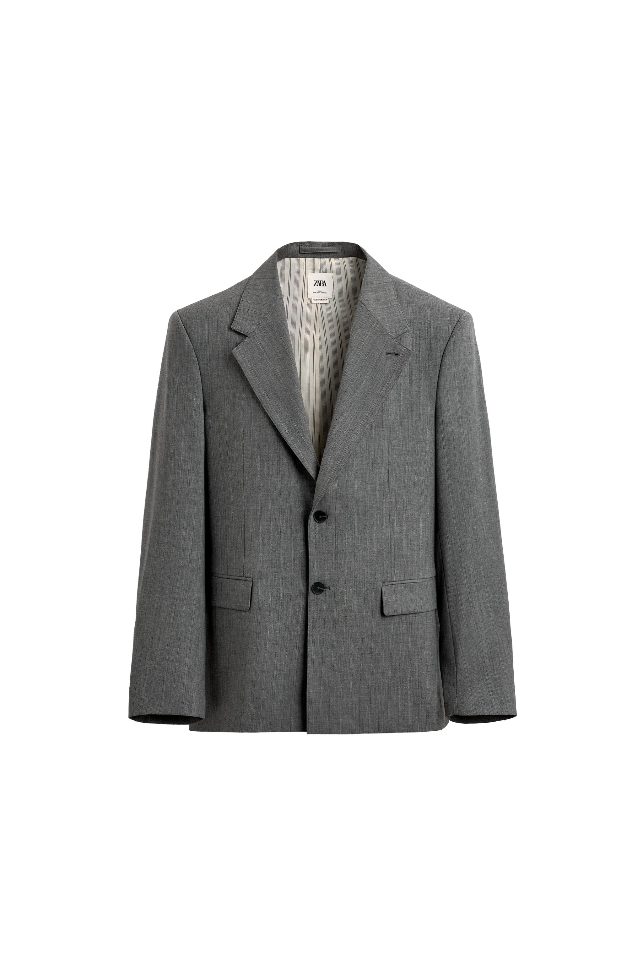 VESTE DE COSTUME STRUCTURÉE À RAYURES
