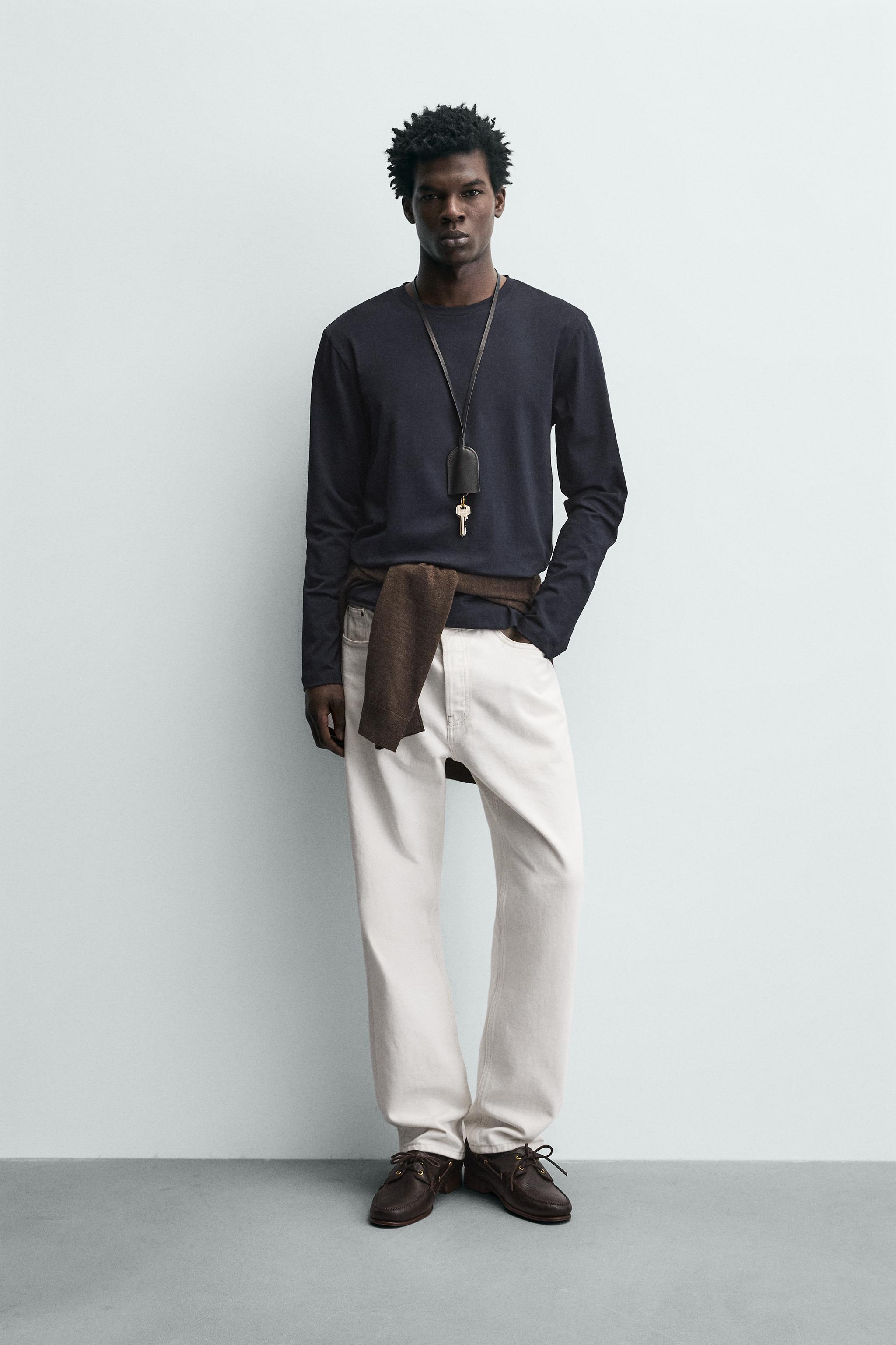 Zara BASIC SLIM FIT T-SHIRT görsel 8
