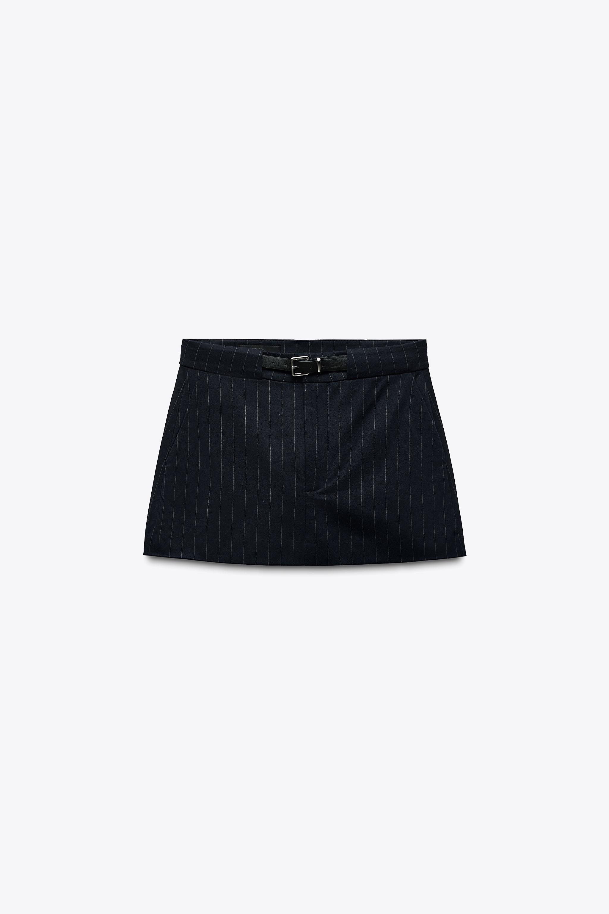 ベルト付きスカート - ネイビーブルー | ZARA Japan / 日本