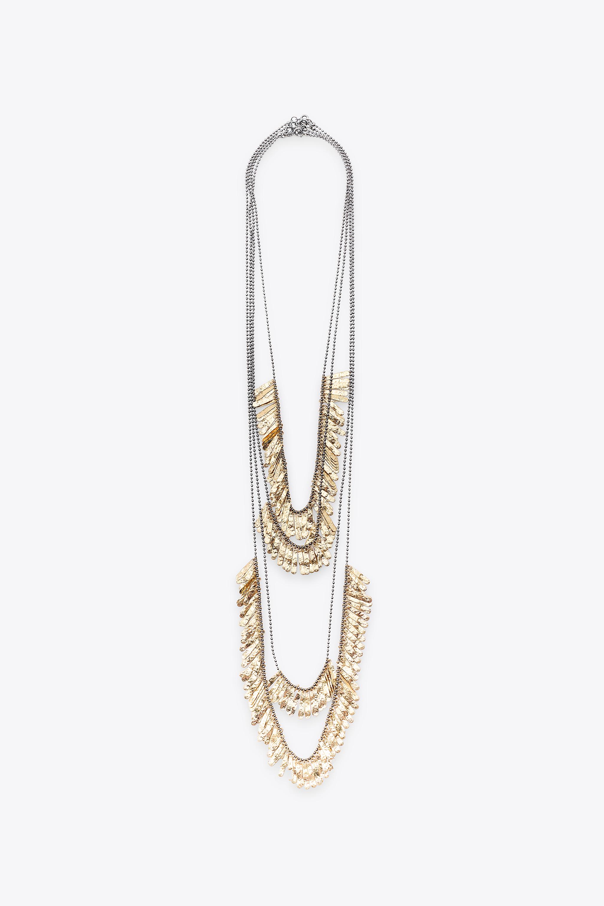 4-PACK OF METAL PLATE NECKLACES