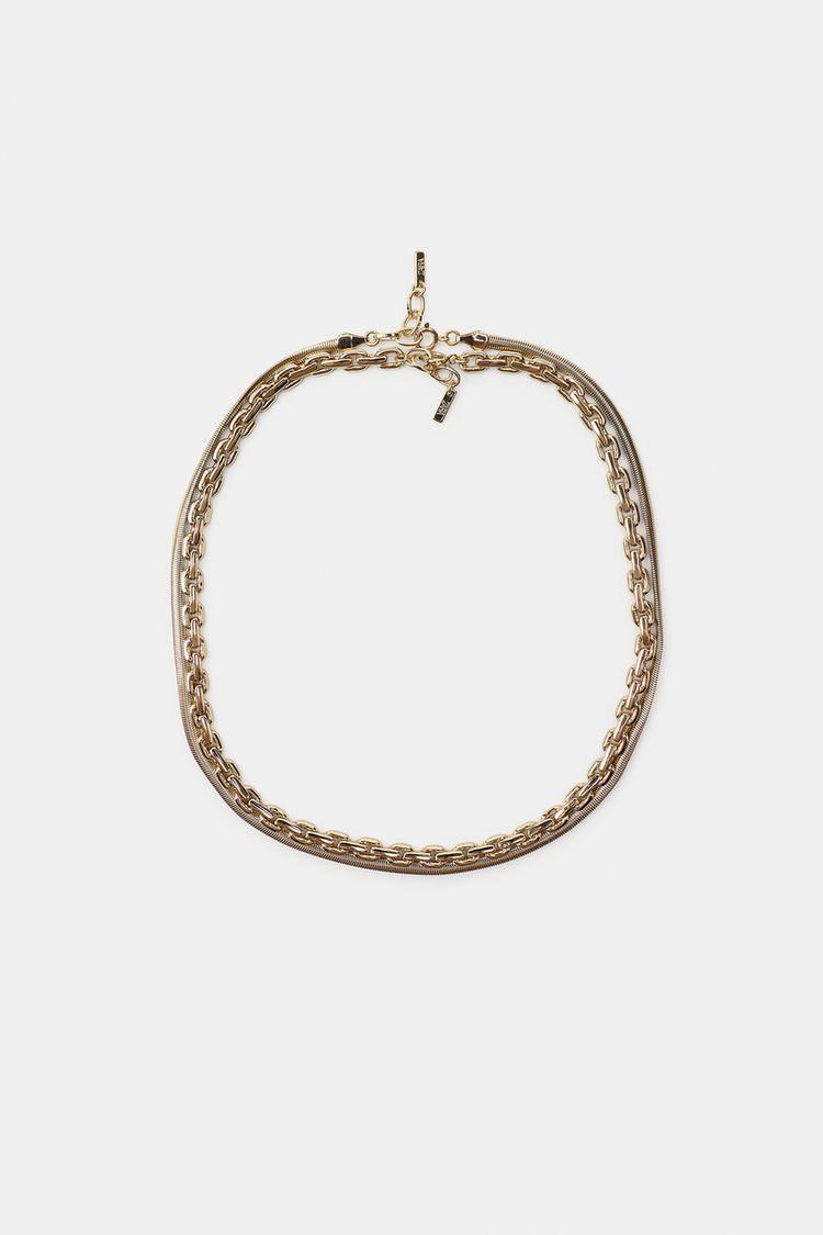 Pack de 2 collares de cadena de malla 3