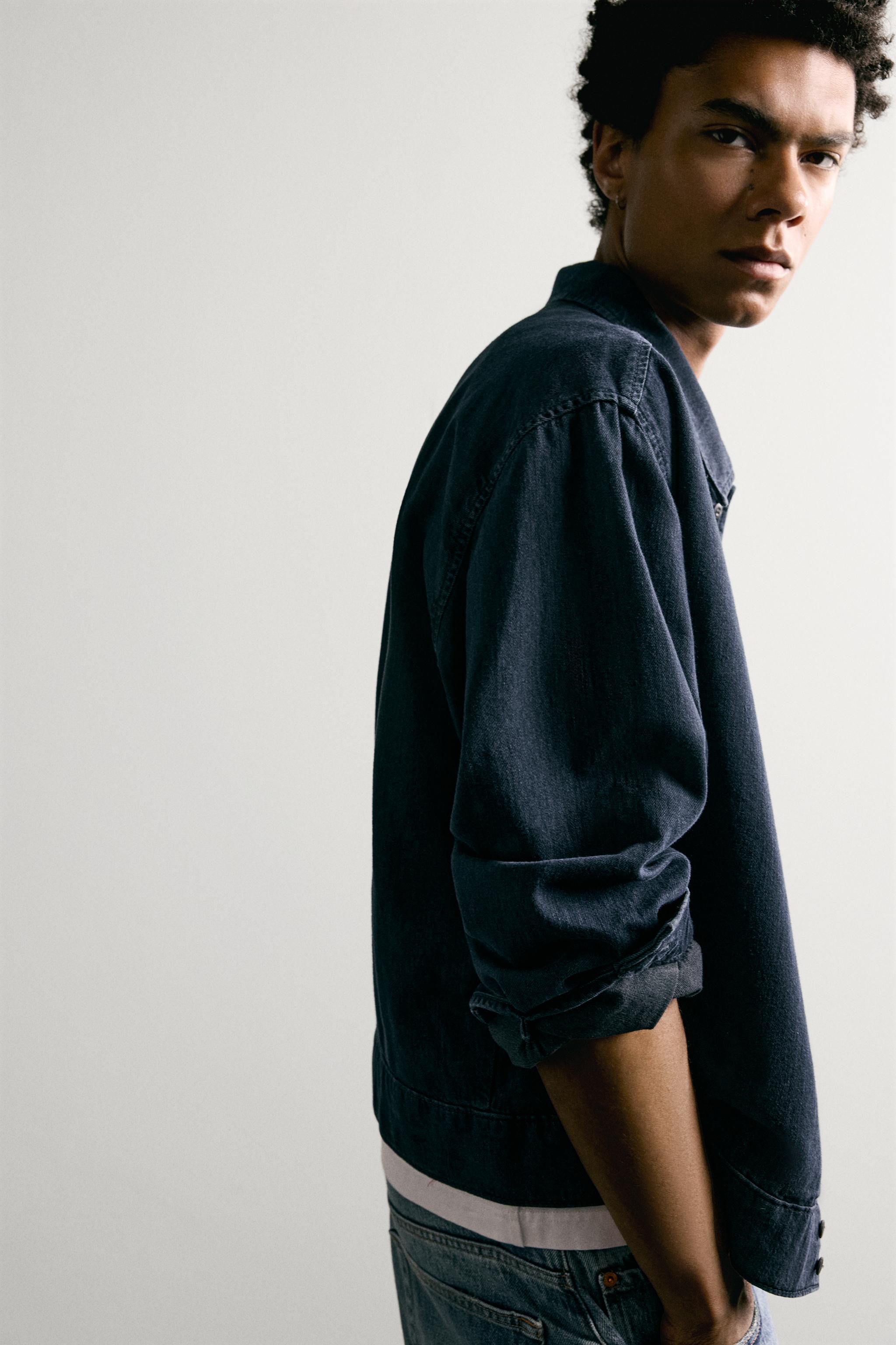 Мужские джинсы Zara LIGHTWEIGHT DENIM OVERSHIRT — фото 5