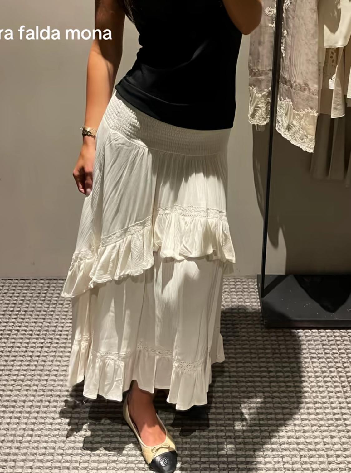 RUFFLED MIDI SKIRT - Image 3