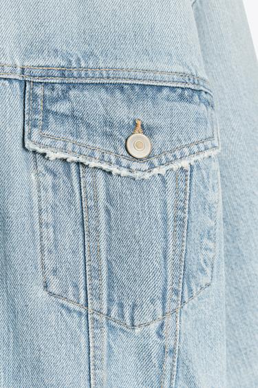 SURCHEMISE EN JEAN TRF DÉCHIRÉE - Bleu clair de Zara - Image 4