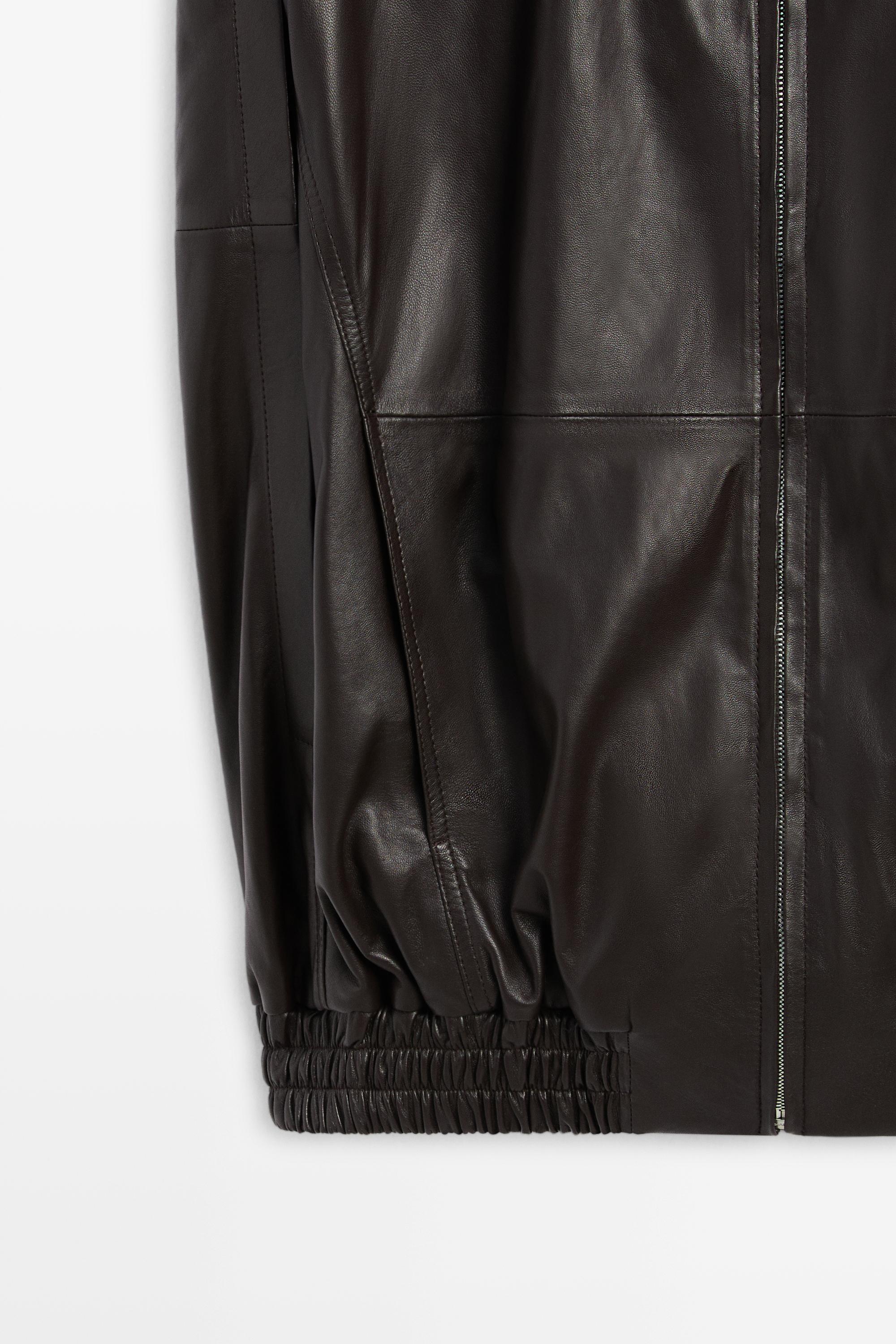 Nappa leather bomber gilet