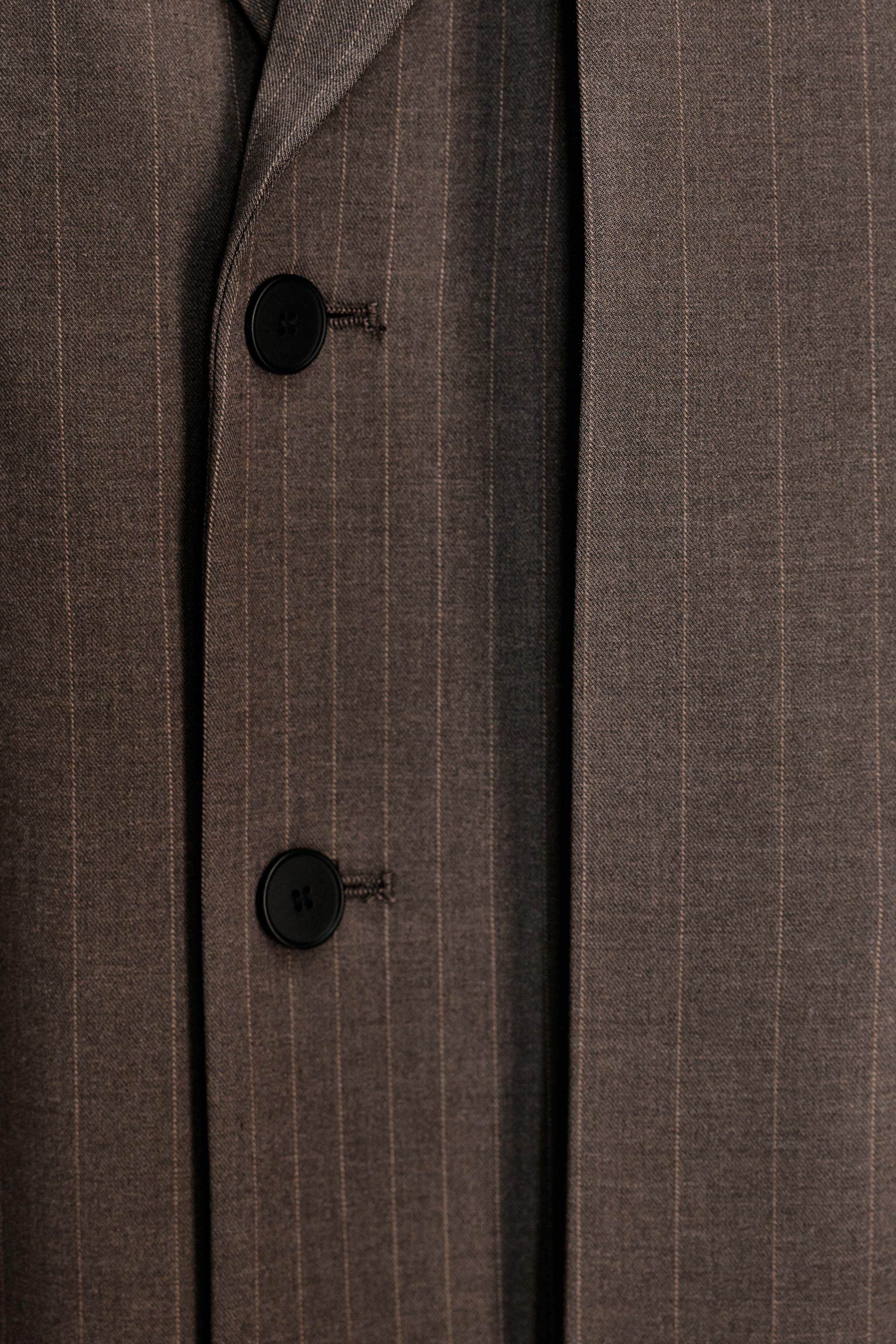 BLAZER OVERSIZE À RAYURES EN DOUBLE TISSU